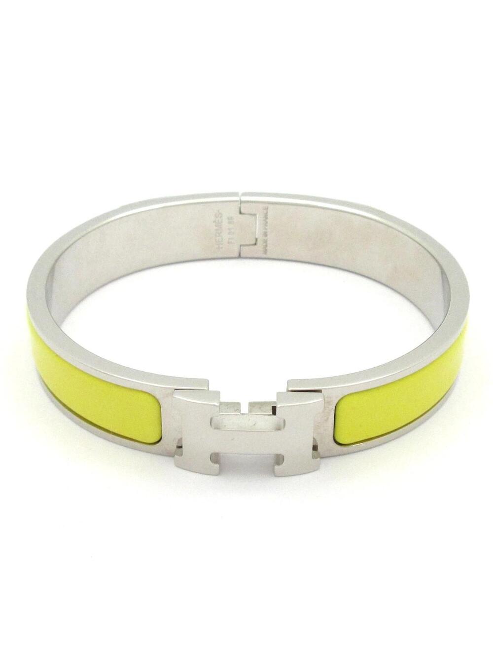 Hermes Clic H Silver Yellow Hardware #338897H78B